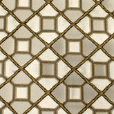 Geometric Diamond Pattern Fabric—Truffle Brown—100% Polyester—Width 52"Wide—Sold by the Yard
